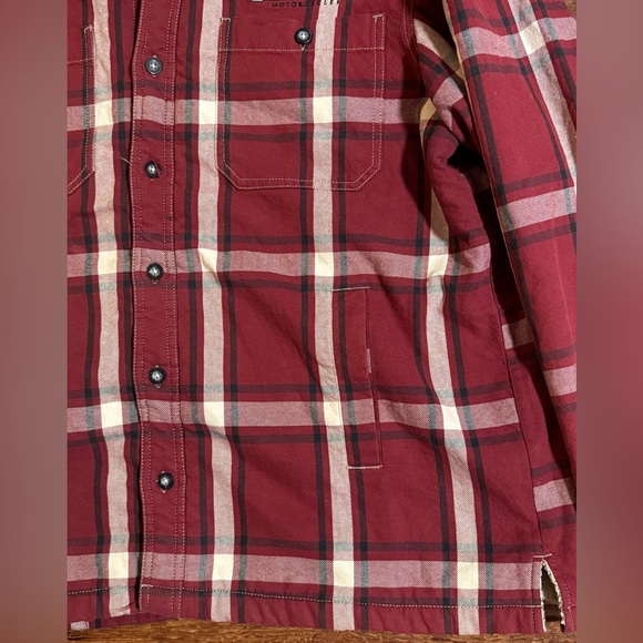 Red Plaid Vintage Men’s Harley Davidson Flannel Shirt Jacket Size XL - Picture 5 of 12